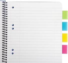 Q-CONNECT Quick Tabs, ft 25 x 45 mm, 4 x 40 onglets, couleurs assorties