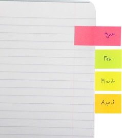 Q-CONNECT Quick Tabs, ft 20 x 50 mm, 4 x 50 onglets, couleurs assorties