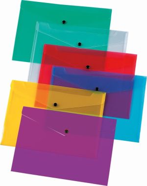 Q-CONNECT documentenmap, A4, transparante PP, drukknopsluiting