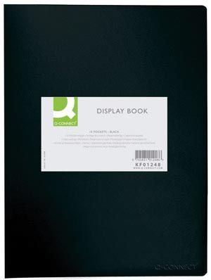 Q-CONNECT showalbum, A4, 10 tassen, zwart