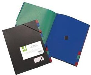 Q-CONNECT trieur PP A4 12 compartiments noir