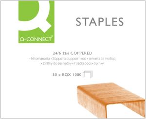 Q-CONNECT nietjes 24/6, verkoperd, doos van 1.000 nietjes