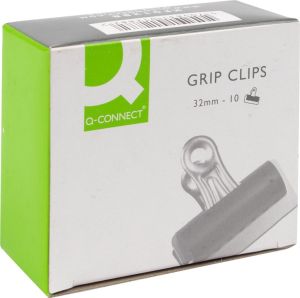 Q-CONNECT bulldogclip, zwart, 32 mm, doos van 10 stuks