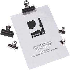 Q-CONNECT clip bulldog, noir, 51 mm, bo&icirc;te de 10 pi&egrave;ces