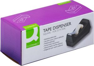 Q-CONNECT plakbandafroller, voor rollen 19 mm x 33 m, zwart