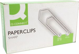 Q-CONNECT papierklemmen, 32 mm, doos van 100 stuks