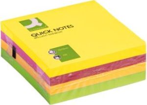 Q-CONNECT Quick Notes, ft 76 x 76 mm, 320 feuilles, couleurs assorties n&eacute;on