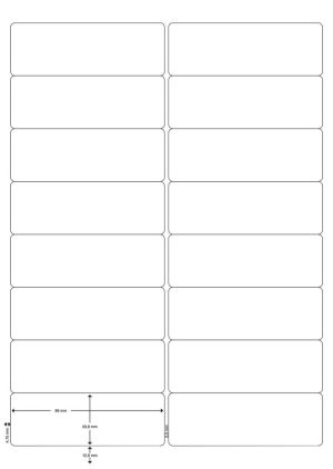 Q-CONNECT etiketten, wit, ronde hoeken, 99,1 x 33,9 mm, 100 vel, 16 etiketten per vel