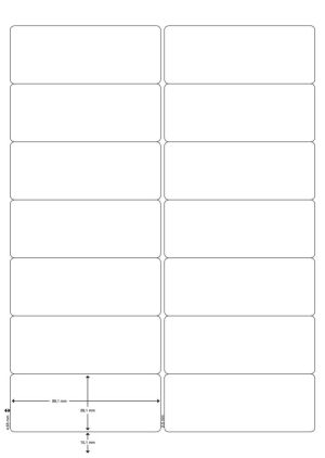 Q-CONNECT &eacute;tiquettes, blanc, coins arrondis, 99,1 x 38,1 mm, 100 feuilles, 14 &eacute;tiquettes par feuille