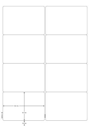 Q-CONNECT etiketten, wit, ronde hoeken, 99,1 x 67,7 mm, 100 vel, 8 etiketten per vel