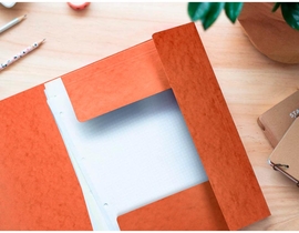Q-CONNECT elastomap, A4, 3 kleppen en elastieken, karton, oranje