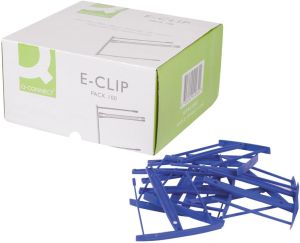 Q-CONNECT archiefbinder E-clip, doos van 100 stuks, blauw