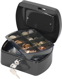 Q-CONNECT geldkoffer, 155 x 120 x 75 mm, zwart