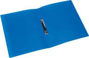 Q-CONNECT classeur &agrave; anneaux, PP, 2 anneaux, 16 mm,  bleu transparent