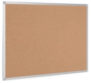 Q-CONNECT kurkbord, met aluminium frame, 60 x 45 cm