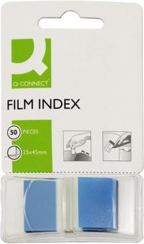 Q-CONNECT index, ft 25 x 45 mm, 50 onglets, bleu