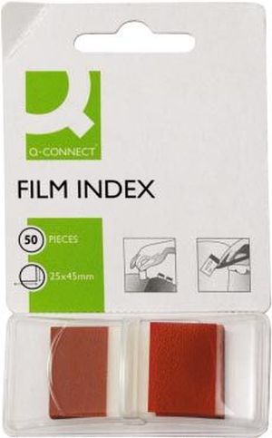 Q-CONNECT index, ft 25 x 45 mm, 50 onglets, rouge