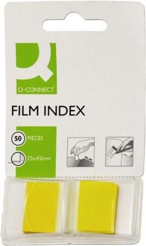Q-CONNECT index, ft 25 x 45 mm, 50 onglets, jaune