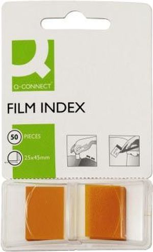 Q-CONNECT index, ft 25 x 45 mm, 50 onglets, orange