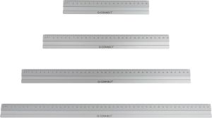 Q-CONNECT meetlat, aluminium, 20 cm, in ophangetui