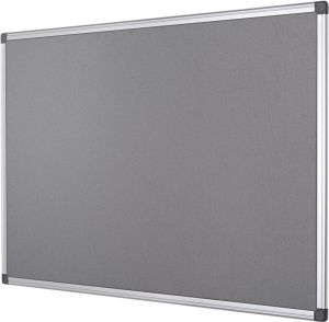 Q-CONNECT textielbord met aluminium frame 60 x 45 cm grijs