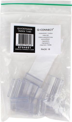 Q-CONNECT tabs voor display systeem 25 mm geassorteerde kleuren 10 stuks