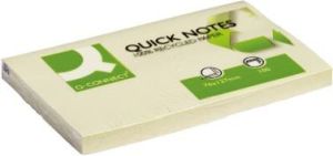 Q-CONNECT Quick Notes Recycled, ft 76 x 127 mm, 120 feuilles, jaune