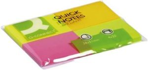 Q-CONNECT Quick Notes, ft 38 x 51 mm, 50 feuilles, paquet de 4 blocs en couleurs n&eacute;on