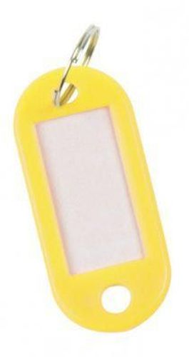 Q-CONNECT sleutelhanger, pak van 10 stuks, geel