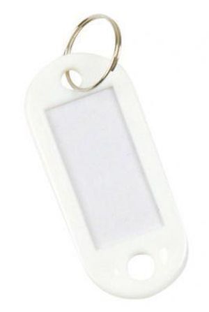 Q-CONNECT sleutelhanger, pak van 10 stuks, wit