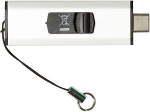 Q-CONNECT cl&eacute; USB-C 3.2 Gen1, argent, 128 Go