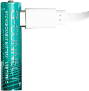Q-CONNECT USB-C herlaadbare batterijen AAA, blister van 4 stuks