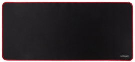 Q-CONNECT tapis de bureau et tapis de souris, ft 90 x 40 cm, noir avec bord rouge