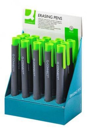 Q-CONNECT gum pen, zwart/groen
