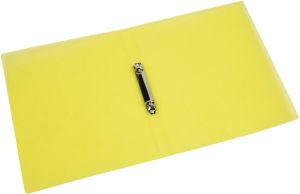 Q-CONNECT classeur &agrave; anneaux, PP, 2 anneaux, 16 mm,  jaune transparent