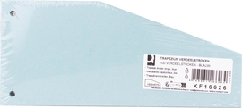 Q-CONNECT trapezium verdeelstroken, pak van 100 stuks, blauw