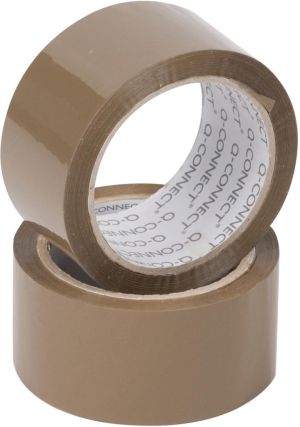 Q-CONNECT standaard verpakkingstape, ft 48 mm x 60 m, bruin