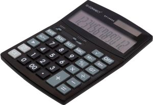 Q-CONNECT calculatrice de bureau KF19066, 12 chiffres, noir
