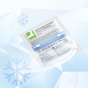 Q-CONNECT koud kompres, 13 x 14 cm, eenmalig gebruik, doos van 10 stuks