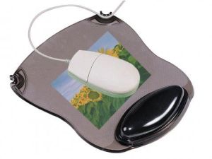 Q-CONNECT muismat, gel, met polssteun, grijs