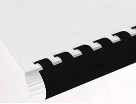 Q-CONNECT peignes 8mm 21 boucles 100 pi&egrave;ces noir