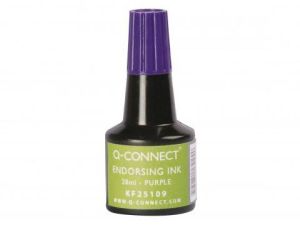 Q-CONNECT stempelinkt, flesje van 28 ml, violet