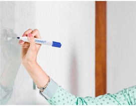 Q-CONNECT whiteboardmarker, 2-3 mm, ronde punt, blauw