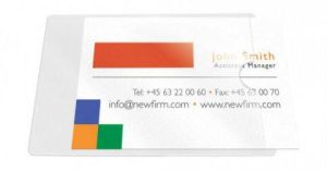 Q-CONNECT badge pocket, zelfklevend, ft 60 x 95 mm, open korte zijde, pak van 10 stuks