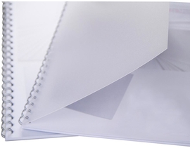 Q-CONNECT couvertures, ft A4, PVC, 150 micron, paquet de 100 pi&egrave;ces, transparent