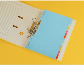 Q-CONNECT intercalaires, A4, carton, 11 trous, 10 onglets, couleurs assorties