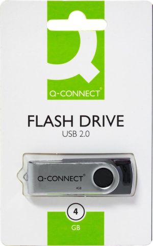 Q-CONNECT cl&eacute; USB 2.0, noir, 4 Go
