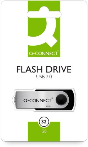 Q-CONNECT USB stick 2.0, zwart, 32 GB