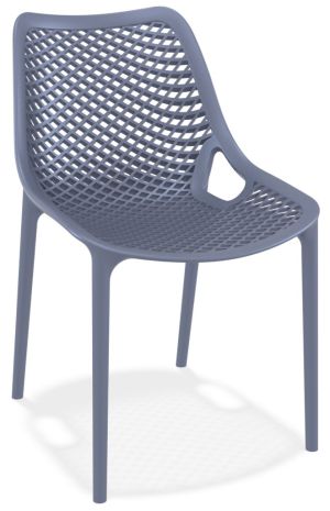 Chaise de cantine / chaise de patio Air gris