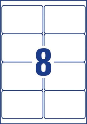 Avery afneembare weerbestendige etiketten Ft 99,1 x 67,7 mm (b x h), wit, doos van 160 etiketten